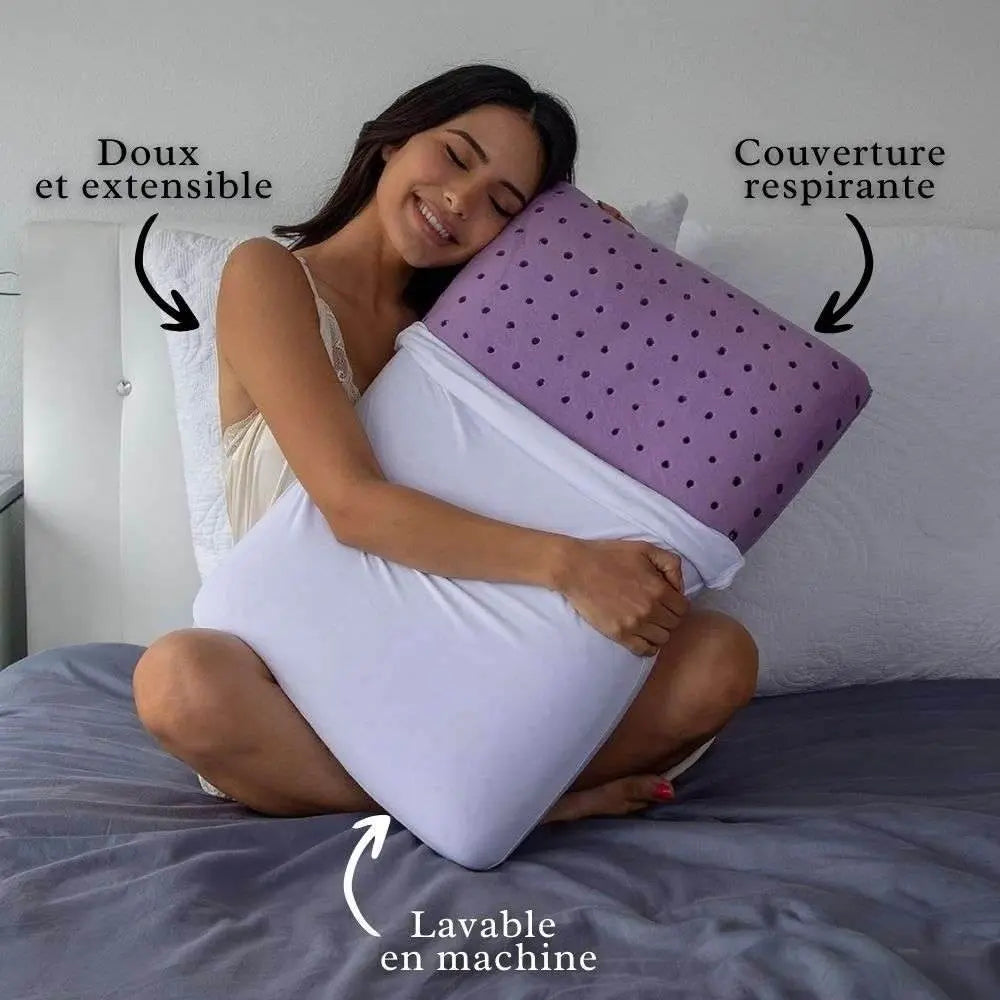 Oreiller Orthopédique Lavande - Coussea