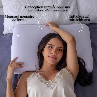 Oreiller Orthopédique Lavande - Coussea