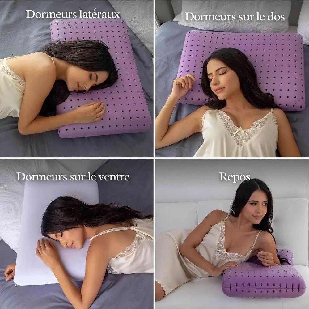 Oreiller Orthopédique Lavande - Coussea