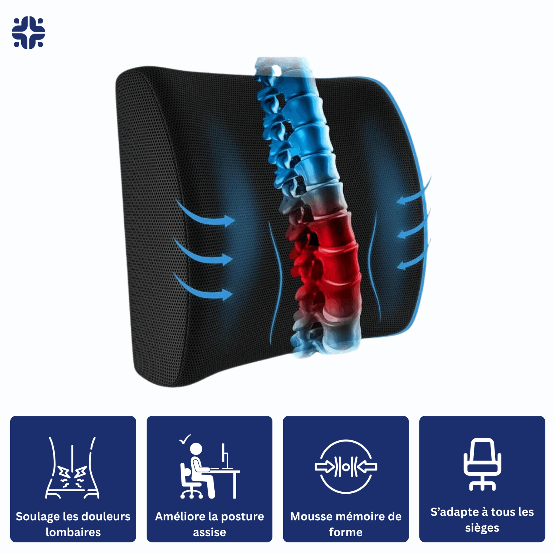 Coussin Orthopédique Dossier - Coussea