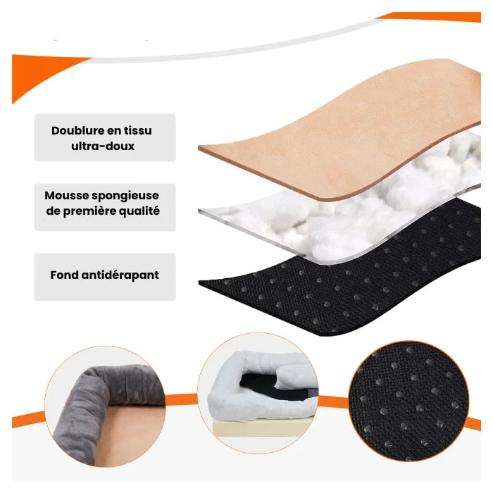 Lit En Mousse Orthopédique Pour Chien | Sérénité Royale - Coussea